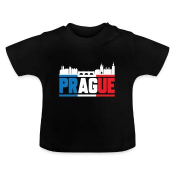 Prag - Baby Bio-T-Shirt mit Rundhals - Schwarz - Vorne