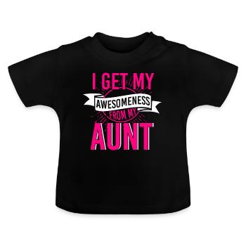 Bébé Bébé Tante Tante Cadeau d’anniversaire de naissance - T-shirt bio col rond Bébé - noir - Devant
