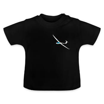 Segelflugzeug ASW27 Segelflieger Pilot fliegen - Baby Bio-T-Shirt mit Rundhals - Schwarz - Vorne