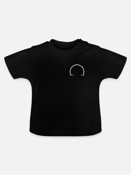 Torbogen - Bogen - Baby Bio-T-Shirt mit Rundhals - Schwarz