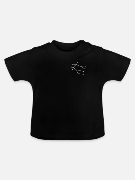 Zwillinge-Tierkreis-Sternbild - Baby Bio-T-Shirt mit Rundhals - Schwarz