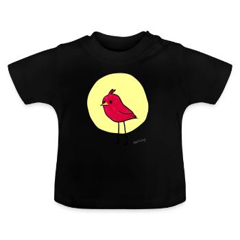 Birb - Baby Bio-T-Shirt mit Rundhals - Schwarz - Vorne