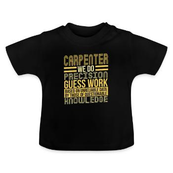 charpentier - T-shirt bio col rond Bébé - noir - Devant