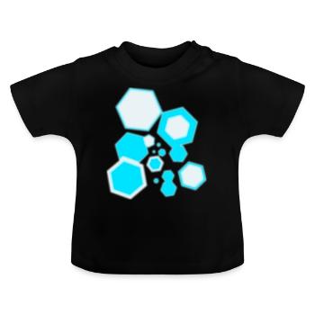 hexagone - T-shirt bio col rond Bébé - noir - Devant