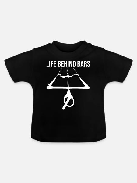 Life behind bars - Baby Bio-T-Shirt mit Rundhals - Schwarz