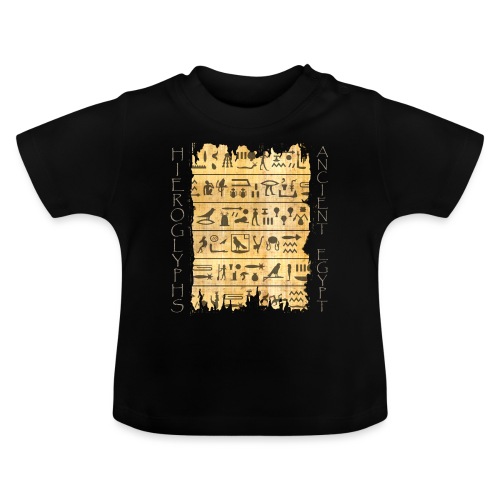 Ausgerissener Papyri mit Hieroglyphen - Baby Bio-T-Shirt mit Rundhals