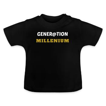 GENERATION millenium 001 - T-shirt bio col rond Bébé - noir - Devant