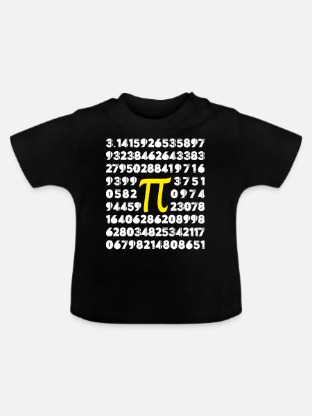 pi - Baby Bio-T-Shirt mit Rundhals - Schwarz