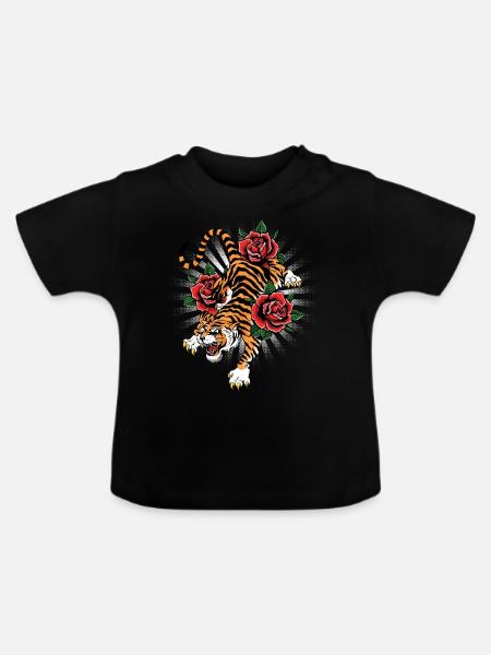 Tiger - Baby Bio-T-Shirt mit Rundhals - Schwarz