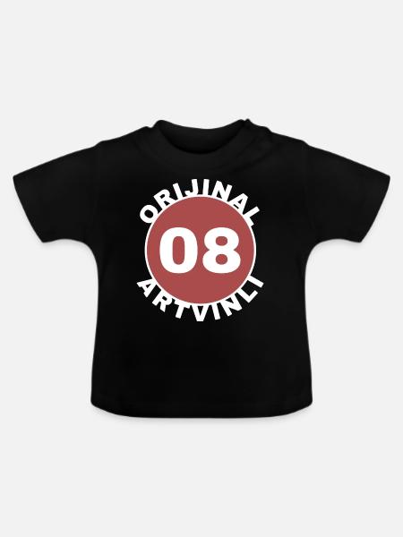 Artvin - Baby Bio-T-Shirt mit Rundhals - Schwarz