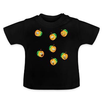 Apricot - Baby Organic T-Shirt with Round Neck - black - Front