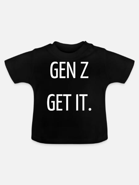 Gen Z get it - Baby Bio-T-Shirt mit Rundhals - Schwarz