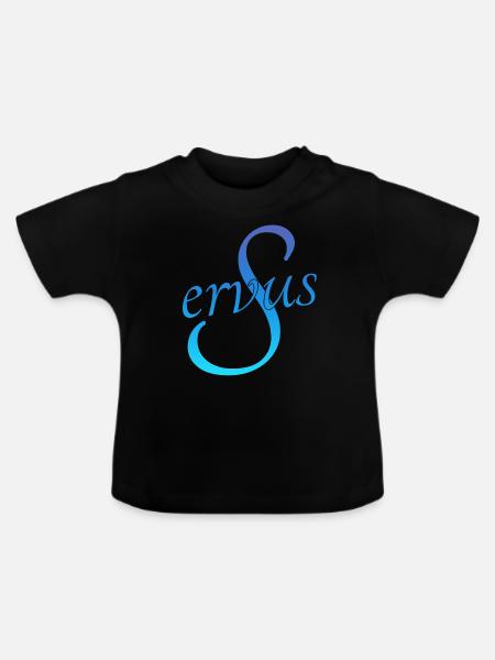 Servus - Baby Bio-T-Shirt mit Rundhals - Schwarz