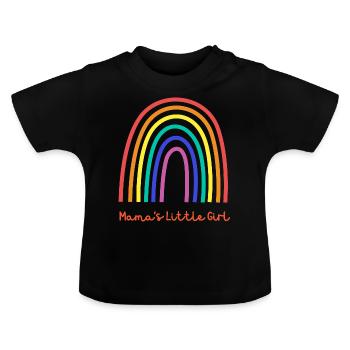 Mamas Little Girl - Baby Bio-T-Shirt mit Rundhals - Schwarz - Vorne