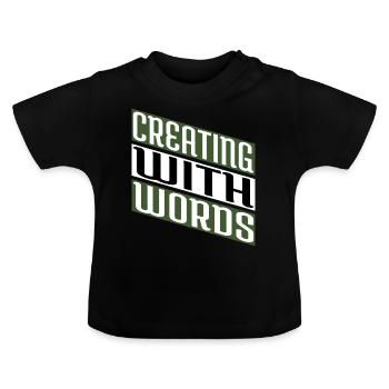 Citation Drôle Processus créatif Anniversaire Joyeux - T-shirt bio col rond Bébé - noir - Devant