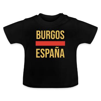 Burgos Espana Fischerhut - Baby Bio-T-Shirt mit Rundhals - Schwarz - Vorne