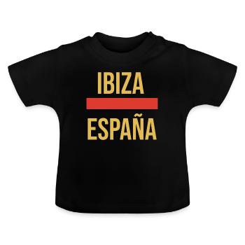 Ibiza Fischerhut - Baby Bio-T-Shirt mit Rundhals - Schwarz - Vorne