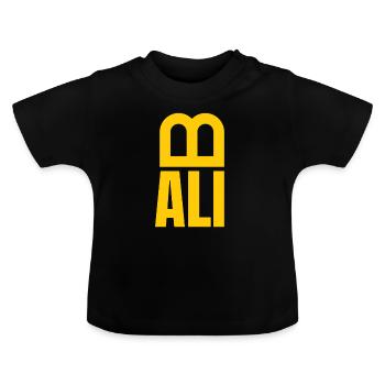 Authentischer Bali Fischerhut - Baby Bio-T-Shirt mit Rundhals - Schwarz - Vorne