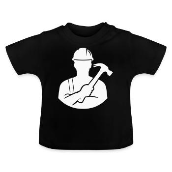 artisan - T-shirt bio col rond Bébé - noir - Devant