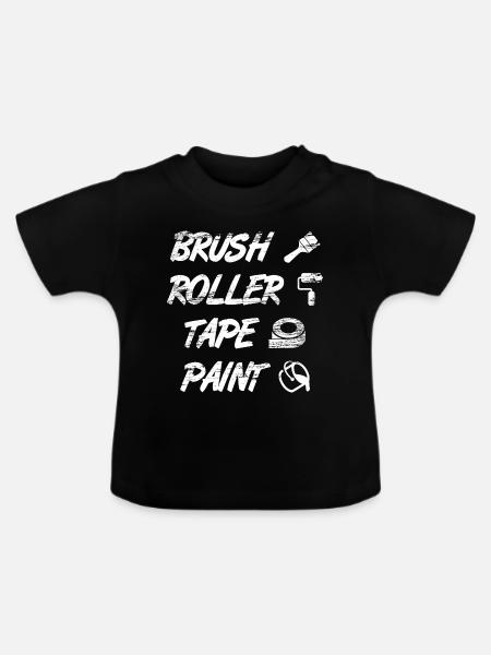 Maler Spruch - Baby Bio-T-Shirt mit Rundhals - Schwarz