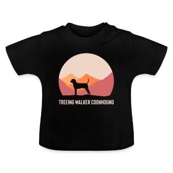 Treeing Walker Coonhound - T-shirt bio col rond Bébé - noir - Devant