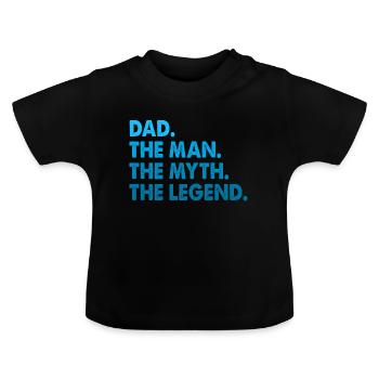 Papa préféré. Meilleur papa. Cadeaux pour les papas. Papa. - T-shirt bio col rond Bébé - noir - Devant