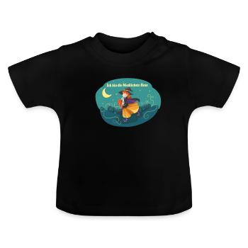 Niedliche Hexe - Baby Bio-T-Shirt mit Rundhals - Schwarz - Vorne