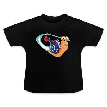 TURBO - T-shirt bio col rond Bébé - noir - Devant