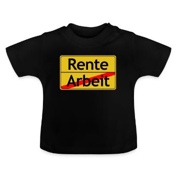 Enseigne de retraite - T-shirt bio col rond Bébé - noir - Devant