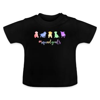 Chiot Objectifs Squad - T-shirt bio col rond Bébé - noir - Devant