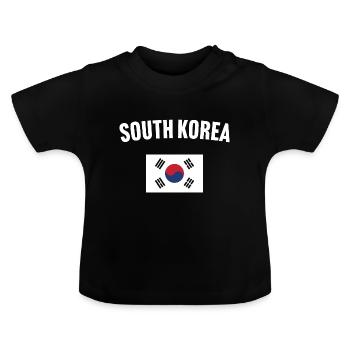 Drapeau de la Corée du Sud - T-shirt bio col rond Bébé - noir - Devant