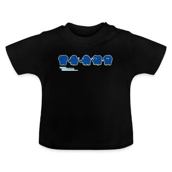 Der Elefant - Drehung - Baby Bio-T-Shirt mit Rundhals - Schwarz - Vorne