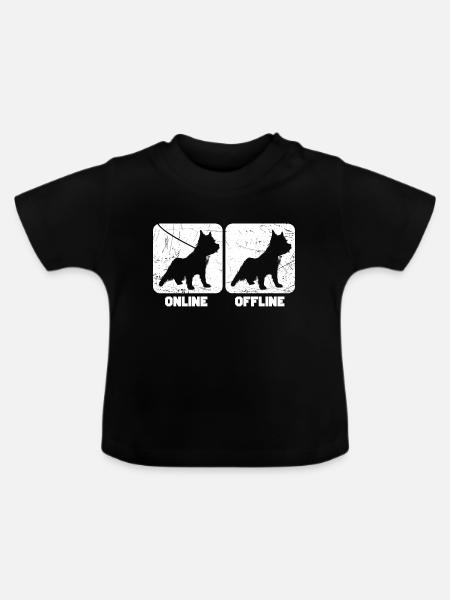 Cairn Terrier - Baby Bio-T-Shirt mit Rundhals - Schwarz