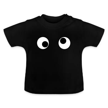 Yeux funny - T-shirt bio col rond Bébé - noir - Devant