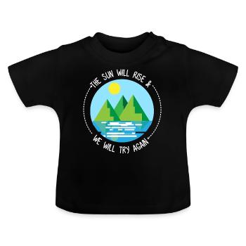nature - T-shirt bio col rond Bébé - noir - Devant