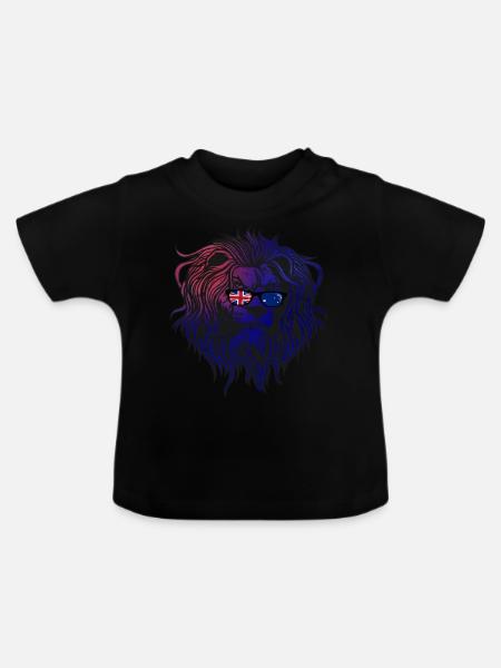 Australien - Baby Bio-T-Shirt mit Rundhals - Schwarz