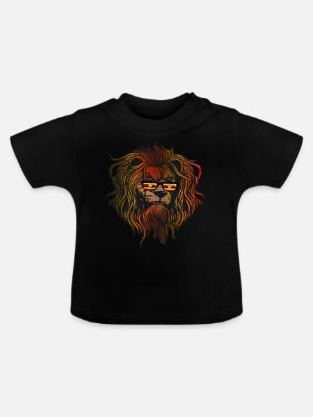 Uganda - Baby Bio-T-Shirt mit Rundhals - Schwarz