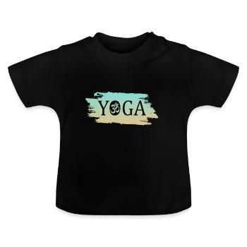 Yoga Om - Baby Bio-T-Shirt mit Rundhals - Schwarz - Vorne