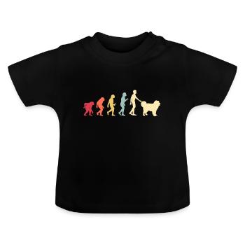 Chien de berger du Caucase Ovcharka - T-shirt bio col rond Bébé - noir - Devant