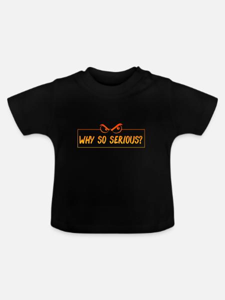 lustiger Spruch, angry eyes - Baby Bio-T-Shirt mit Rundhals - Schwarz