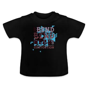 Turnen Gymnastik Turner Turnerin Kontorsion Dehnen - Baby Bio-T-Shirt mit Rundhals - Schwarz - Vorne
