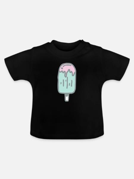 Eis am Stil - Baby Bio-T-Shirt mit Rundhals - Schwarz