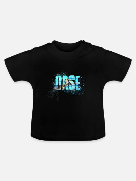 Oase - Baby Bio-T-Shirt mit Rundhals - Schwarz