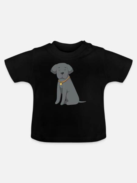 Dog - Baby Bio-T-Shirt mit Rundhals - Schwarz