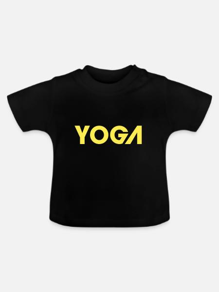 Yoga - Baby Bio-T-Shirt mit Rundhals - Schwarz
