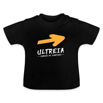 Camino de Santaigo. Chemin de Compostelle, T-shirt Ultreia - T-shirt bio col rond Bébé - noir - Devant