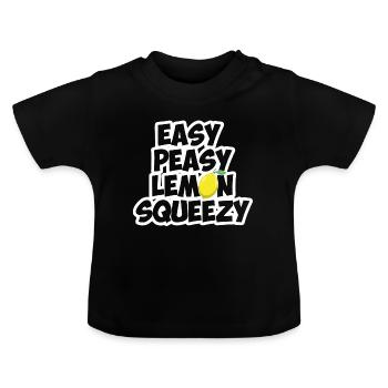 Easy peasy lemon squeezy - Gaming saying - Baby Organic T-Shirt with Round Neck - black - Front