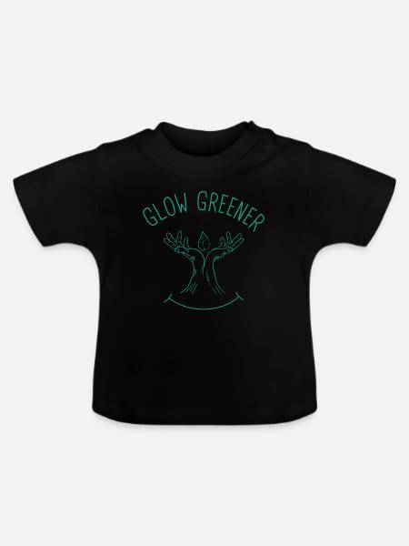 Glow Greener - Baby Bio-T-Shirt mit Rundhals - Schwarz