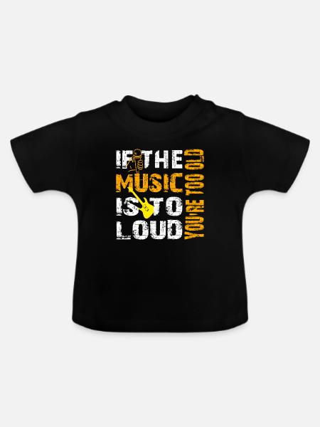 Music - Baby Bio-T-Shirt mit Rundhals - Schwarz
