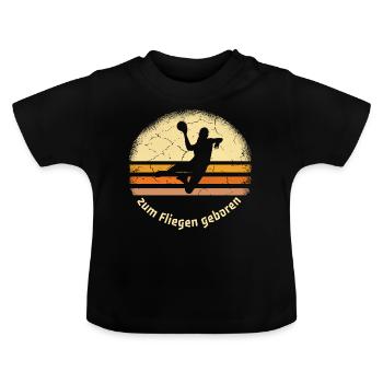 Handballfan. Kreisläufer. Hüftwurf. Manndeckung - Baby Bio-T-Shirt mit Rundhals - Schwarz - Vorne
